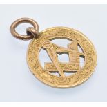 A 1920's Hallmarked 9ct gold Masonic Pendant