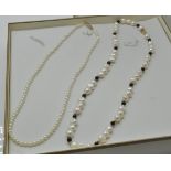 Two Gold & Cultured Pearl Necklaces