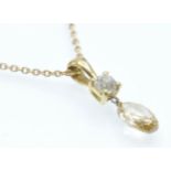 An 18ct Gold & Diamond Pendant necklace