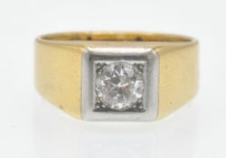 An Antique 18ct Gold Platinum & Diamond Ring