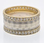 A 14ct White & Yellow Gold Band Ring