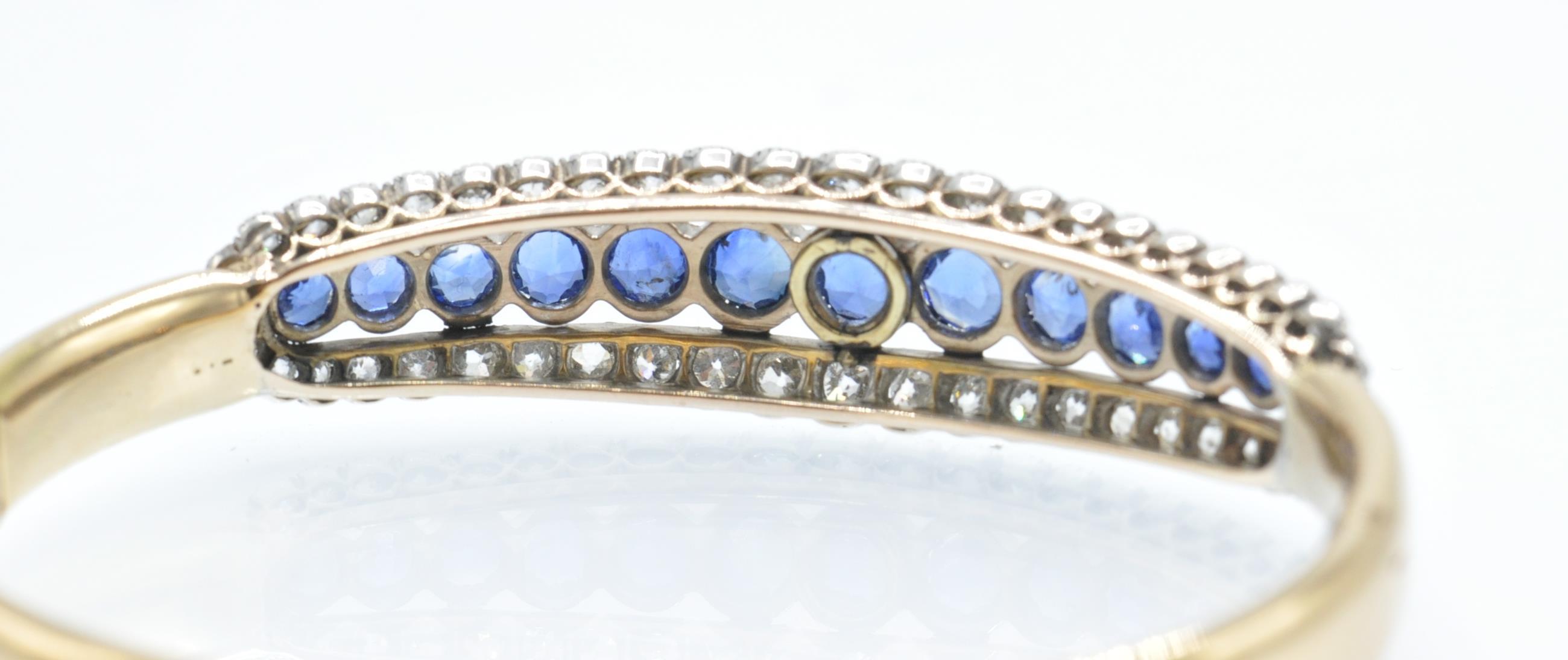 A Victorian Gold Sapphire & Diamond Bangle - Image 6 of 8