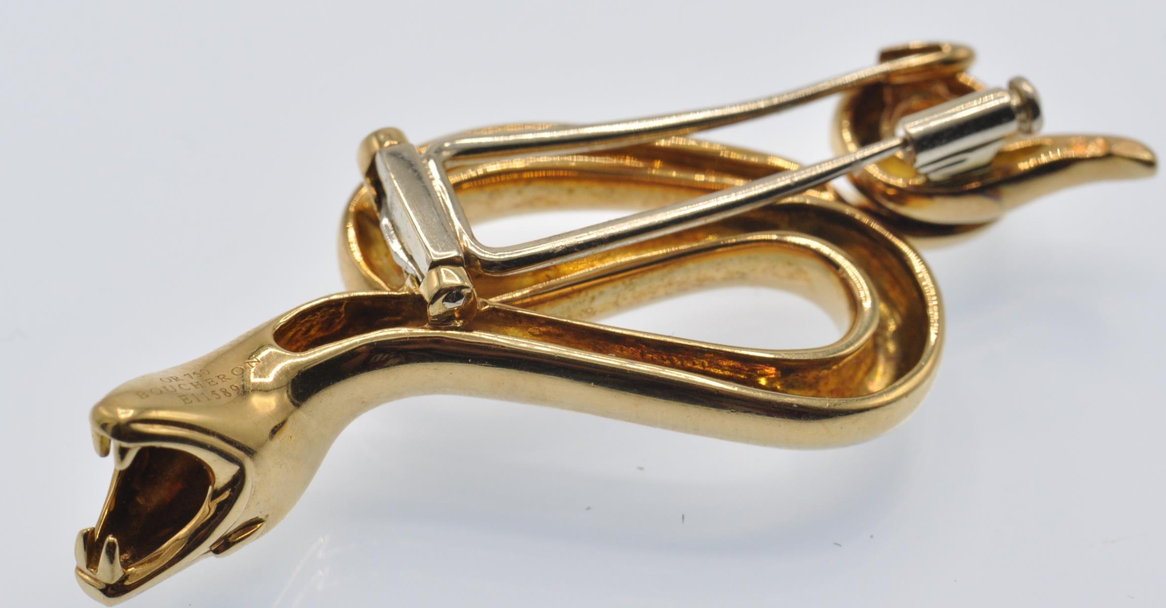 An 18ct gold Boucheron Snake 'Trouble' brooch clip - Image 4 of 5