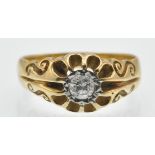 A Hallmarked 18ct Gold & Diamond Ring