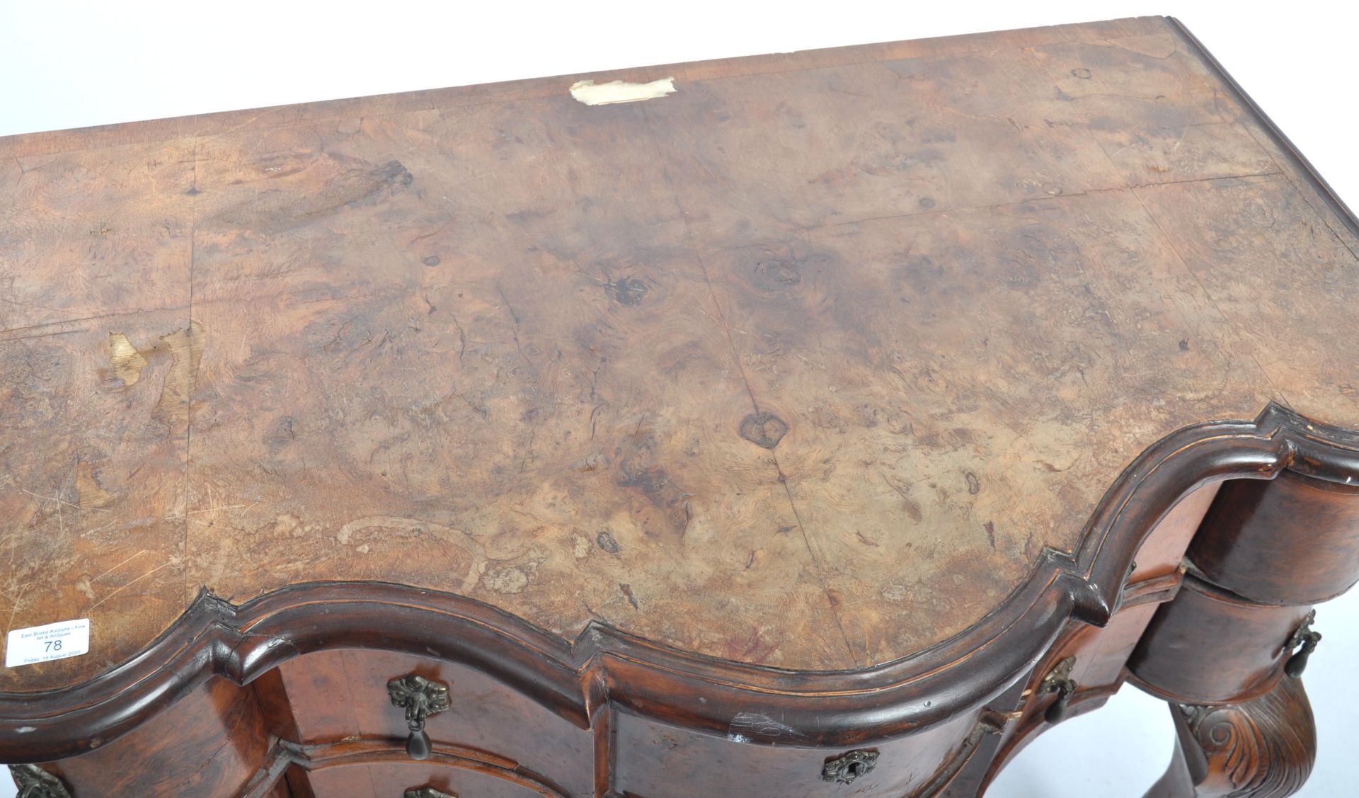 18TH CENTURY GEORGIAN WALNUT LOWBOY TABLE - Bild 3 aus 8