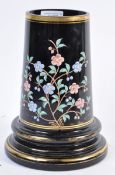 19TH CENTURY FRENCH AESTHETIC MOVEMENT BLACK GLASS VASE