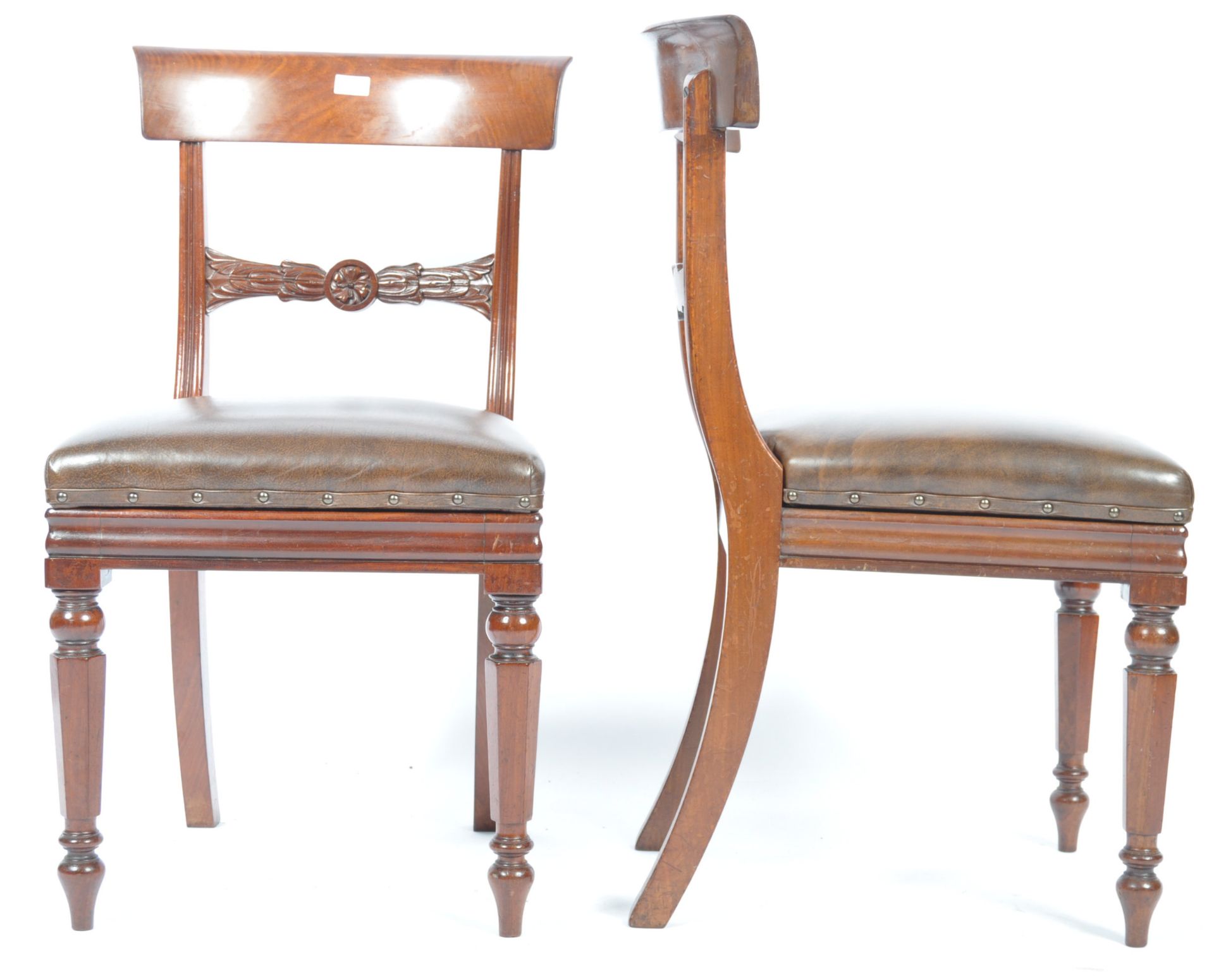 19TH CENTURY SET OF SIX MAHOGANY GEORGIAN DINING CHAIRS - Bild 5 aus 9