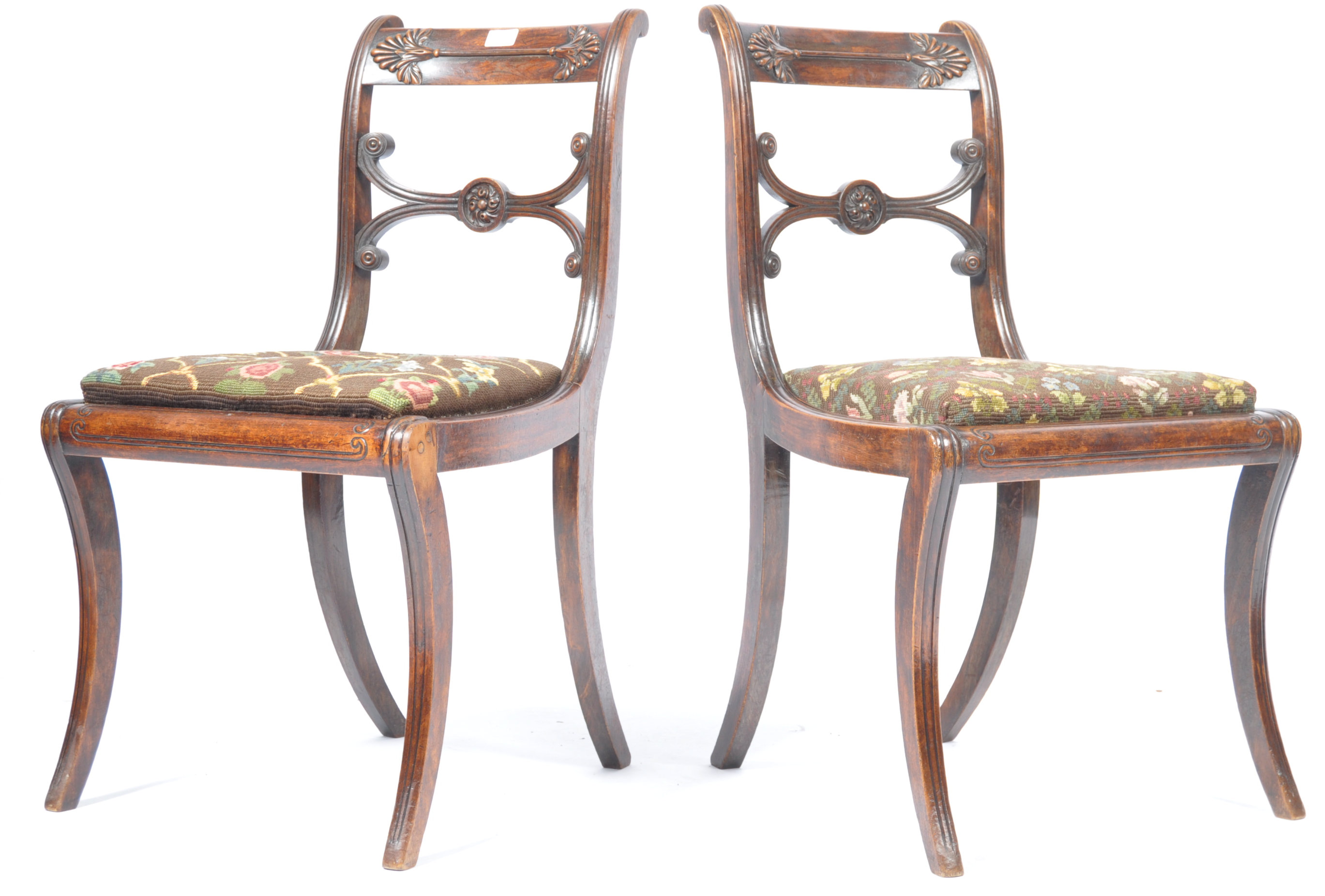 PAIR OF GILLOWS MANNER REGENCY SIDE CHAIRS