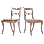 PAIR OF GILLOWS MANNER REGENCY SIDE CHAIRS