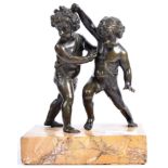 19TH CENTURY ITALIAN GRAND TOUR BRONZE FIGHTING CHERUBS