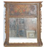 19TH CENTURY VICTORIAN WALL MIRROR IN GILT MOULDED FRAME