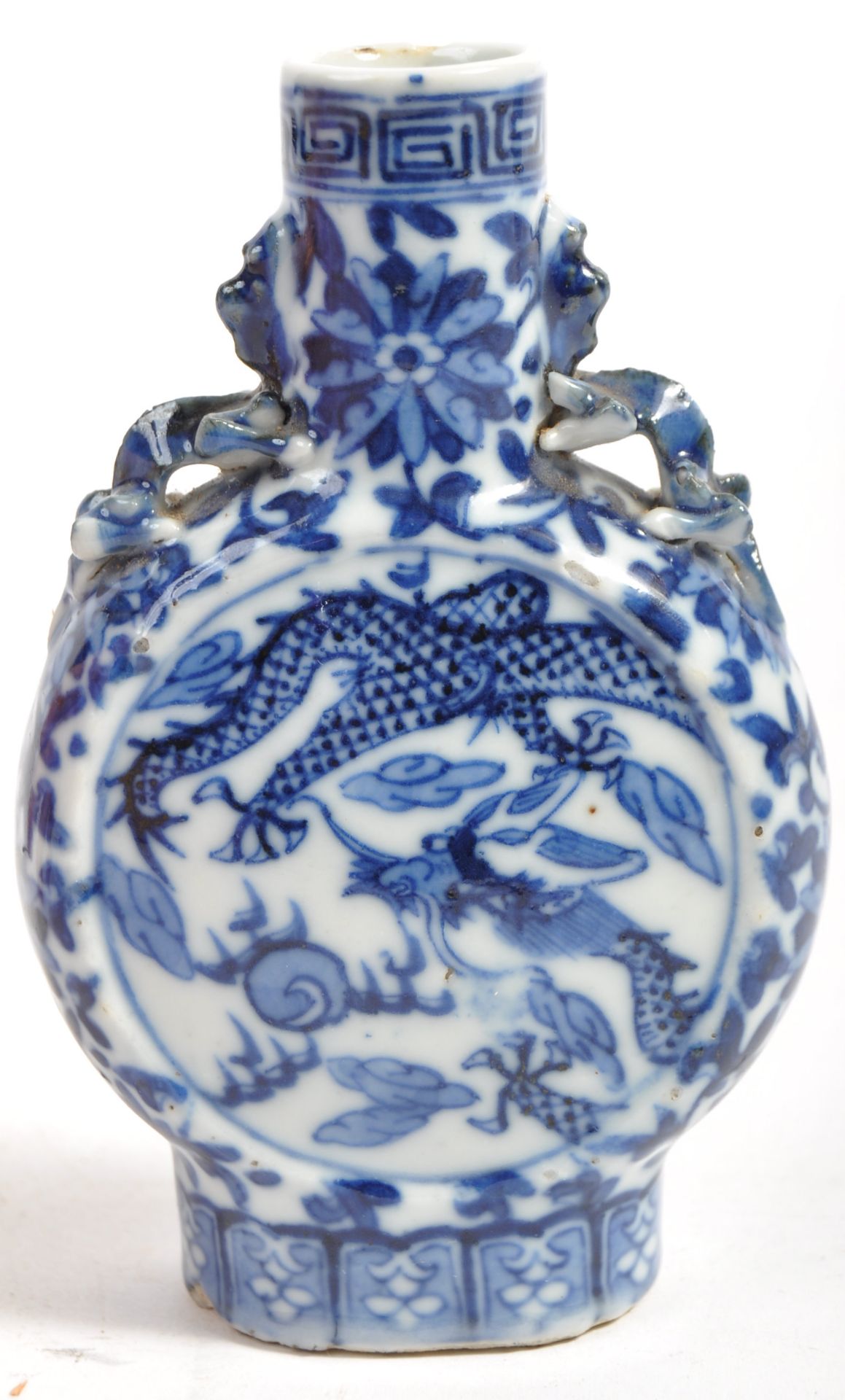 19TH CENTURY CHINESE BLUE AND WHITE MOON FLASK - Bild 4 aus 4