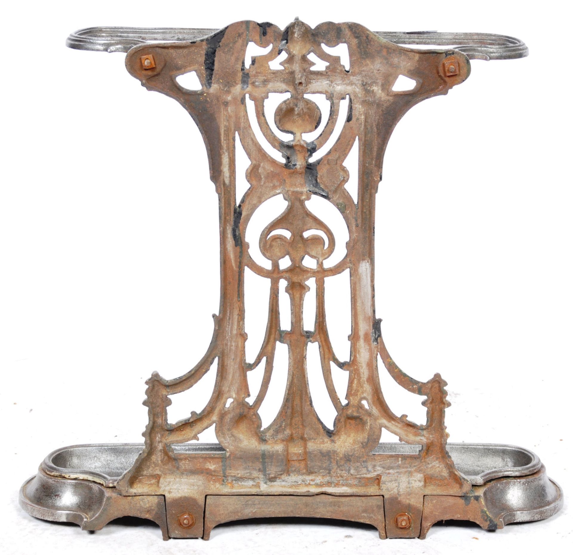 19TH CENTURY COALBROOKDALE MANNER CAST IRON STICK STAND - Bild 5 aus 5