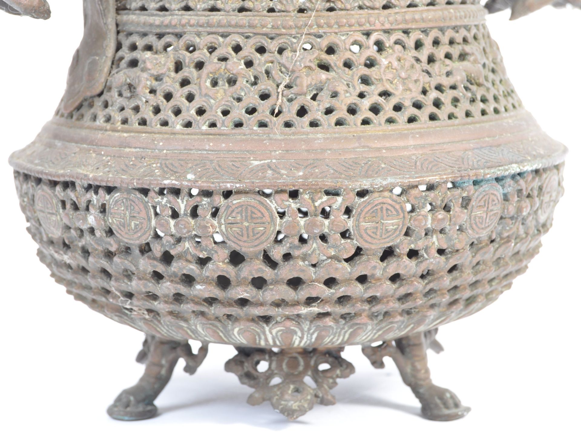 19TH CENTURY CHINESE / INDONESIAN BRONZE CENSER - Bild 3 aus 5