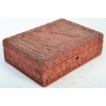 19TH CENTURY CHINESE RED & BLACK LACQUER WOODEN BOX