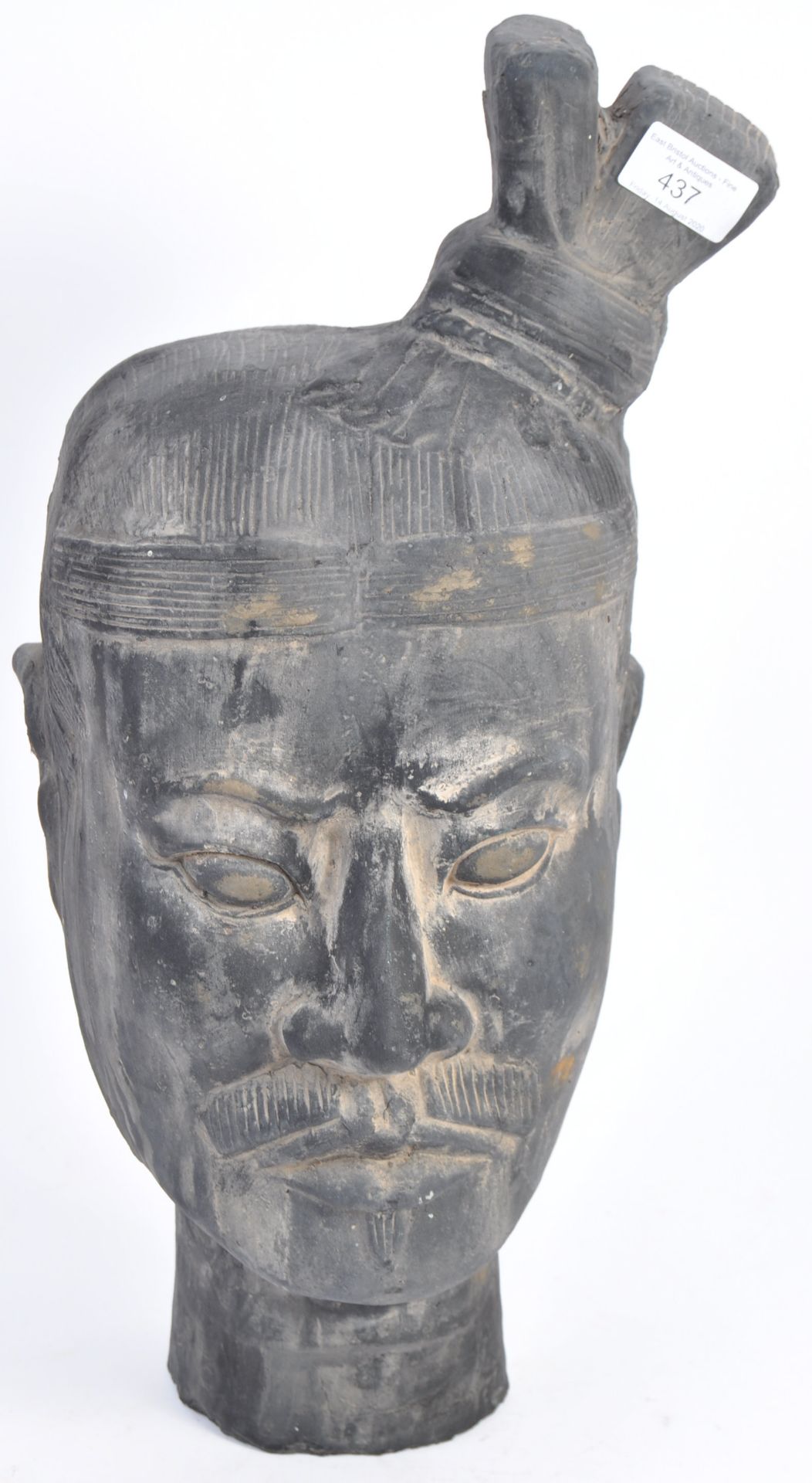 20TH CENTURY CHINESE TERRACOTTA ARMY SOLDIER HEAD - Bild 2 aus 6