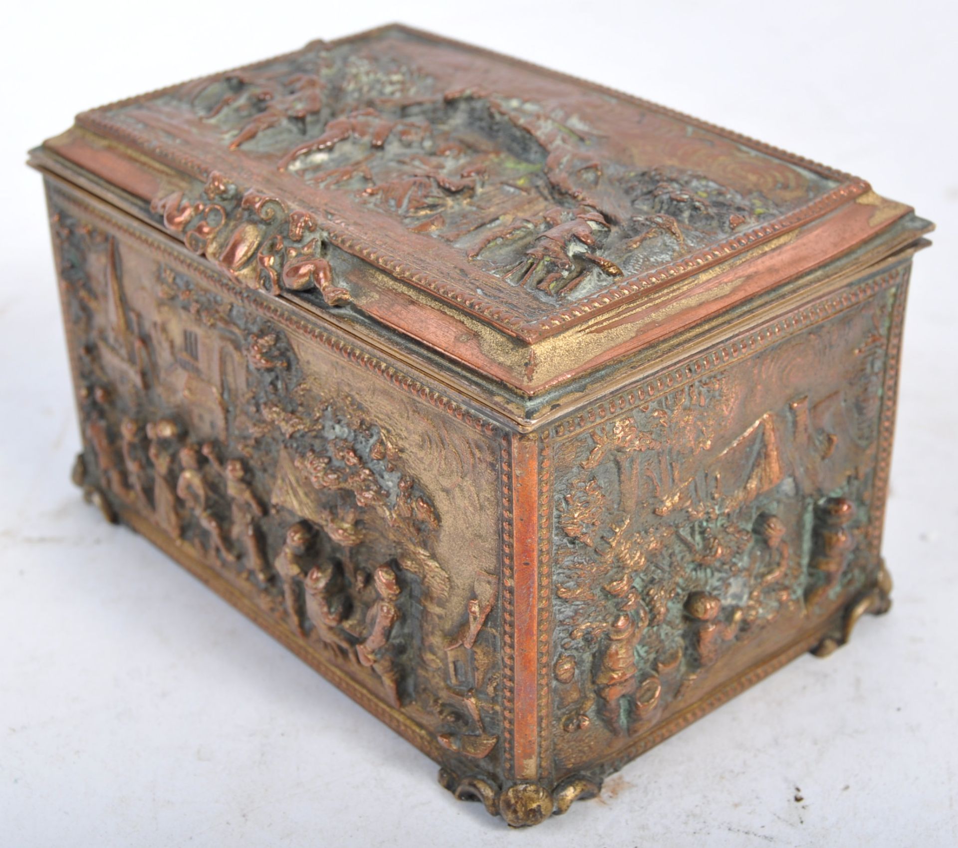 19TH CENTURY SILVER PLATED JEWELLERY BOX IN ELKINGTON TASTE - Bild 4 aus 12