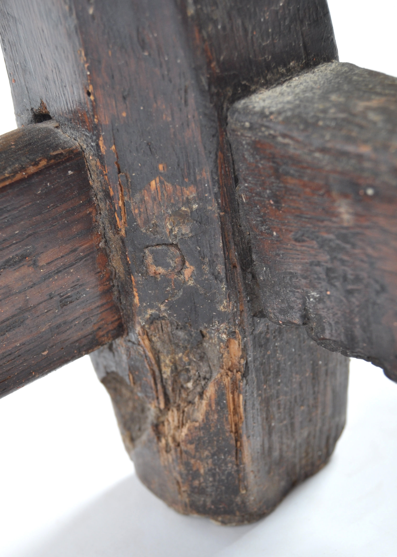 17TH CENTURY CHARLES 2 PEG JOINTED OAK SIDE CONSOLE TABLE - Image 9 of 11