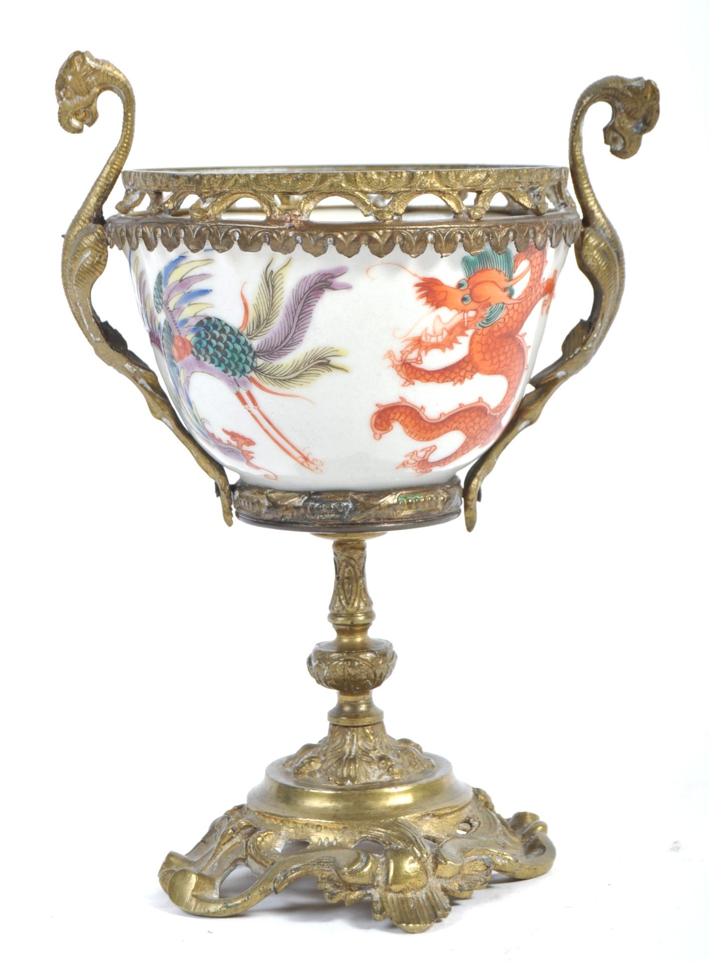 19TH CENTURY CHINESE ANTIQUE PORCELAIN BOWL WITH ORMOLU MOUNTS - Image 3 of 8