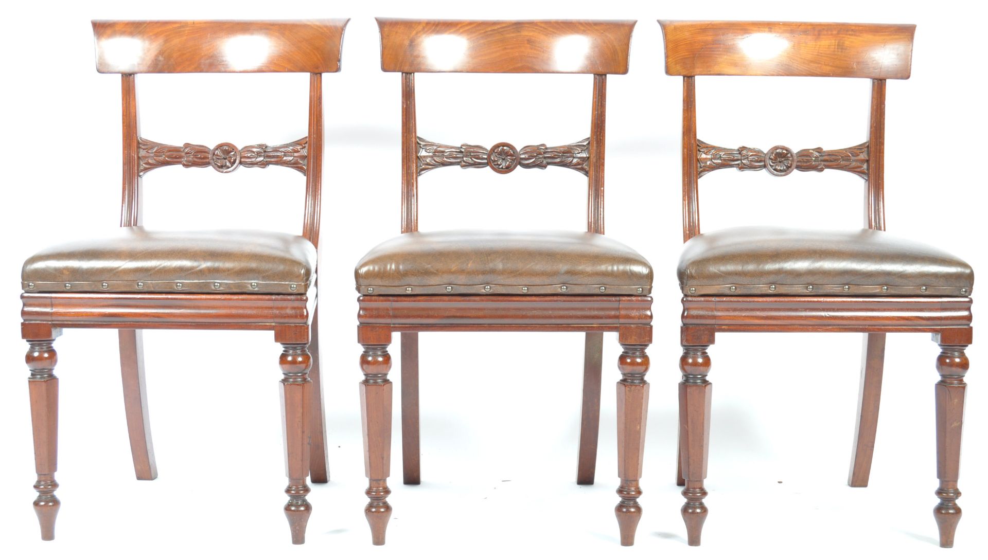 19TH CENTURY SET OF SIX MAHOGANY GEORGIAN DINING CHAIRS - Bild 9 aus 9