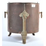 19TH CENTURY BRASS AND COPPER WINE COOLER IN THE CLASSICAL TASTEE