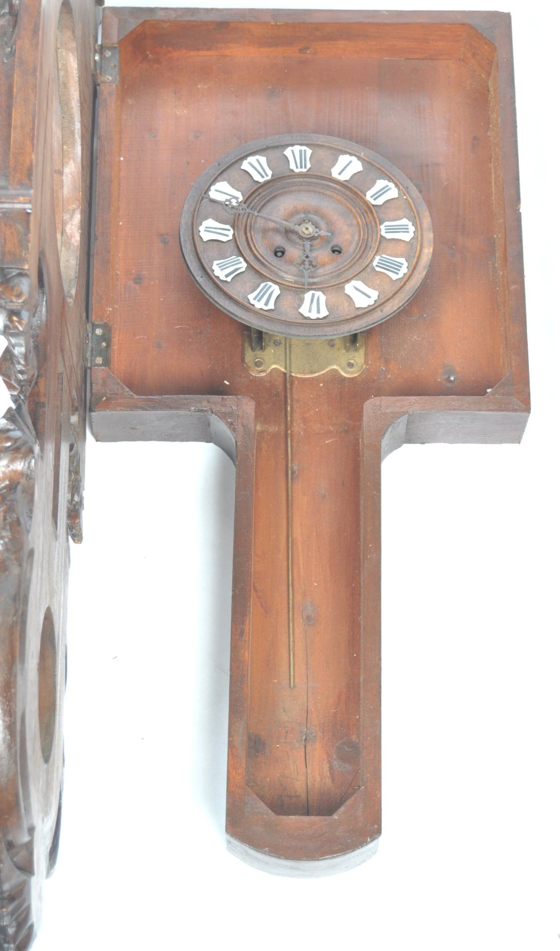 A STUNNING 18TH CENTURY FRENCH MAHOGANY CASED BAROMETER CLOCK - Bild 7 aus 7