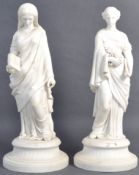 PAIR OF 19TH CENTURY GRAND TOUR PARIAN WARE FIGURINES