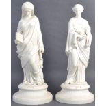 PAIR OF 19TH CENTURY GRAND TOUR PARIAN WARE FIGURINES