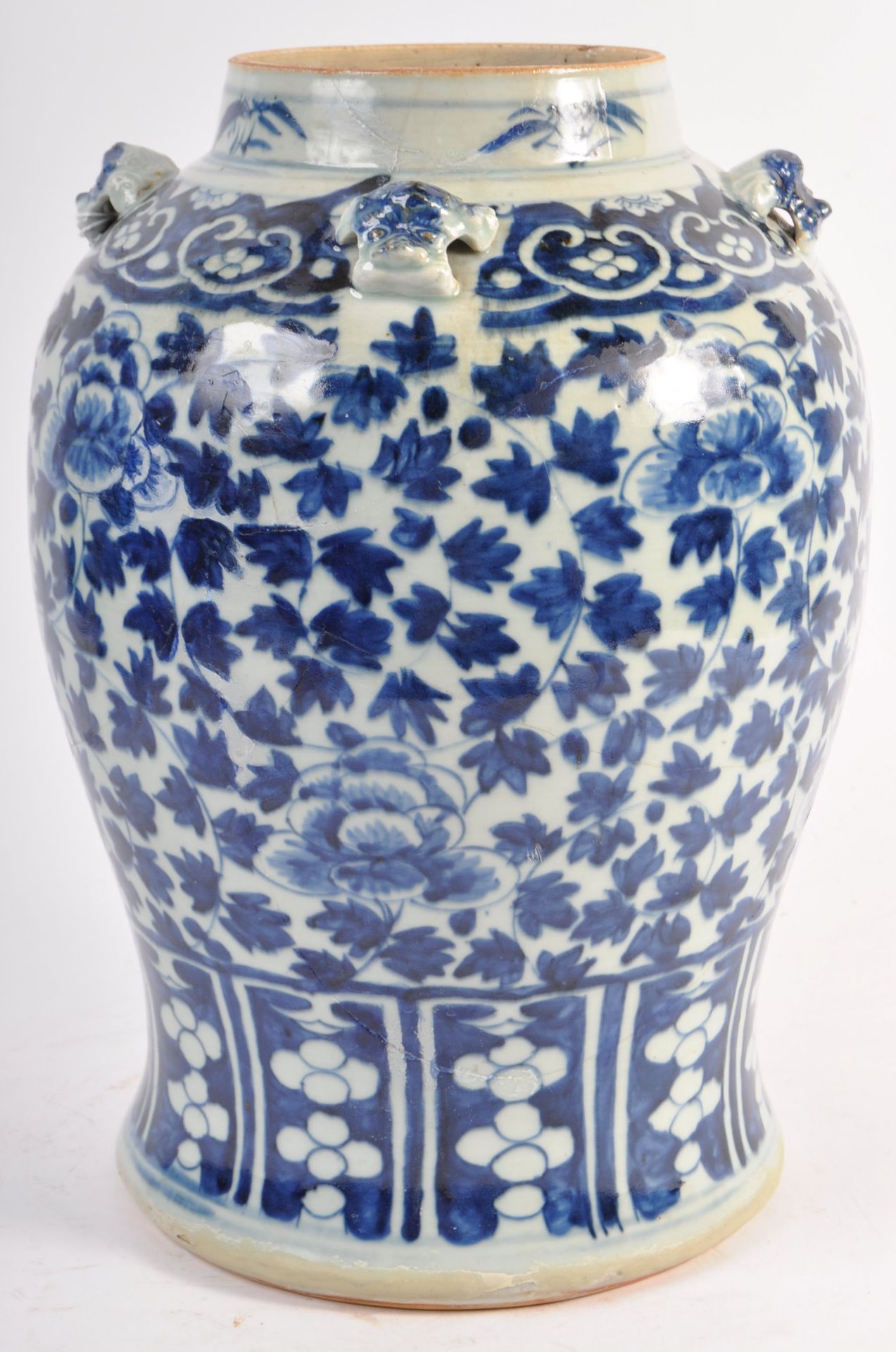 19TH CENTURY CHINESE BLUE AND WHITE TEMPLE JAR OR GINGER JAR - Bild 2 aus 11