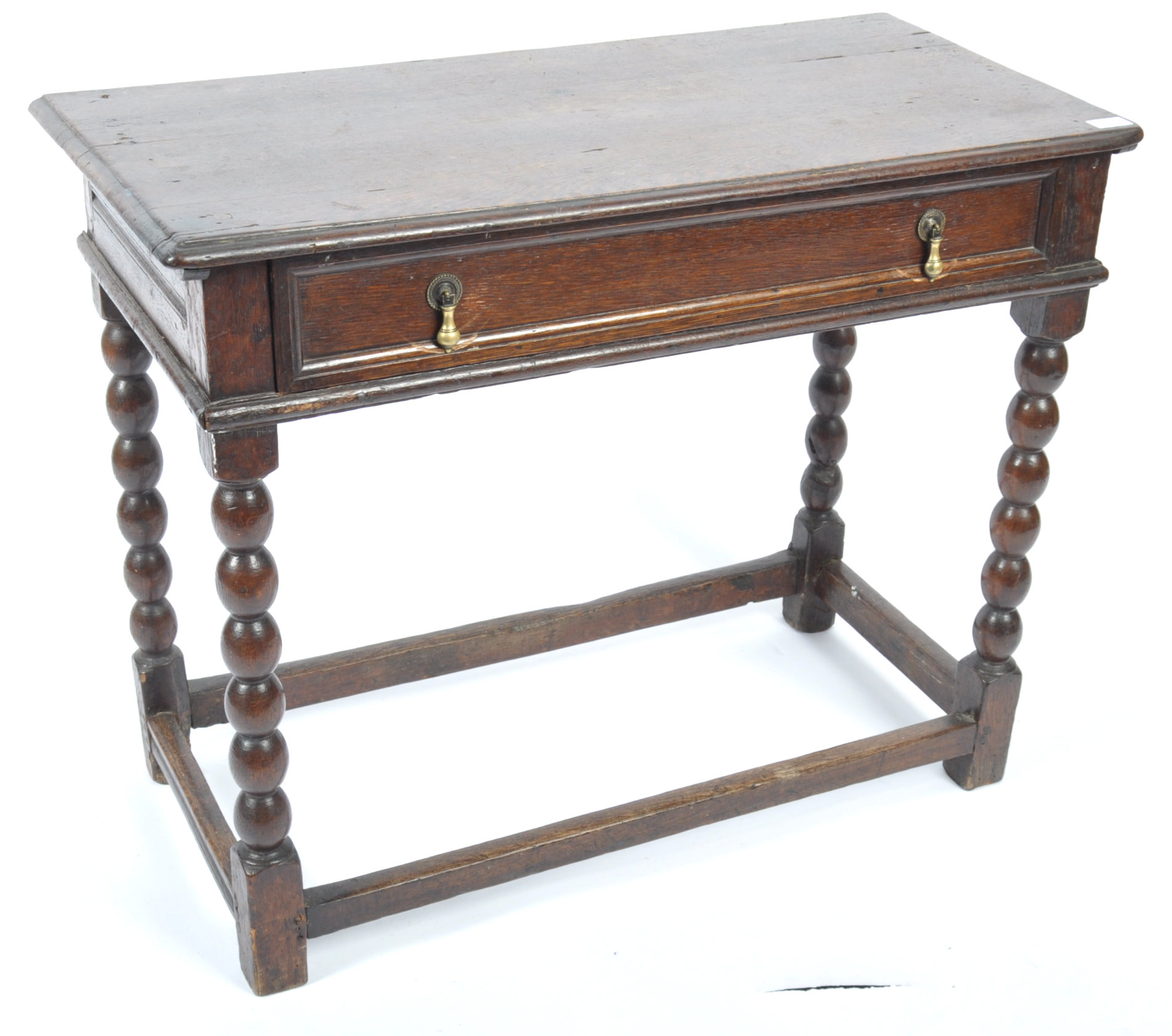 17TH CENTURY CHARLES 2 PEG JOINTED OAK SIDE CONSOLE TABLE - Image 2 of 11