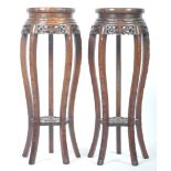 PAIR OF EARLY 20TH CENTURY CHINESE VASE STANDS