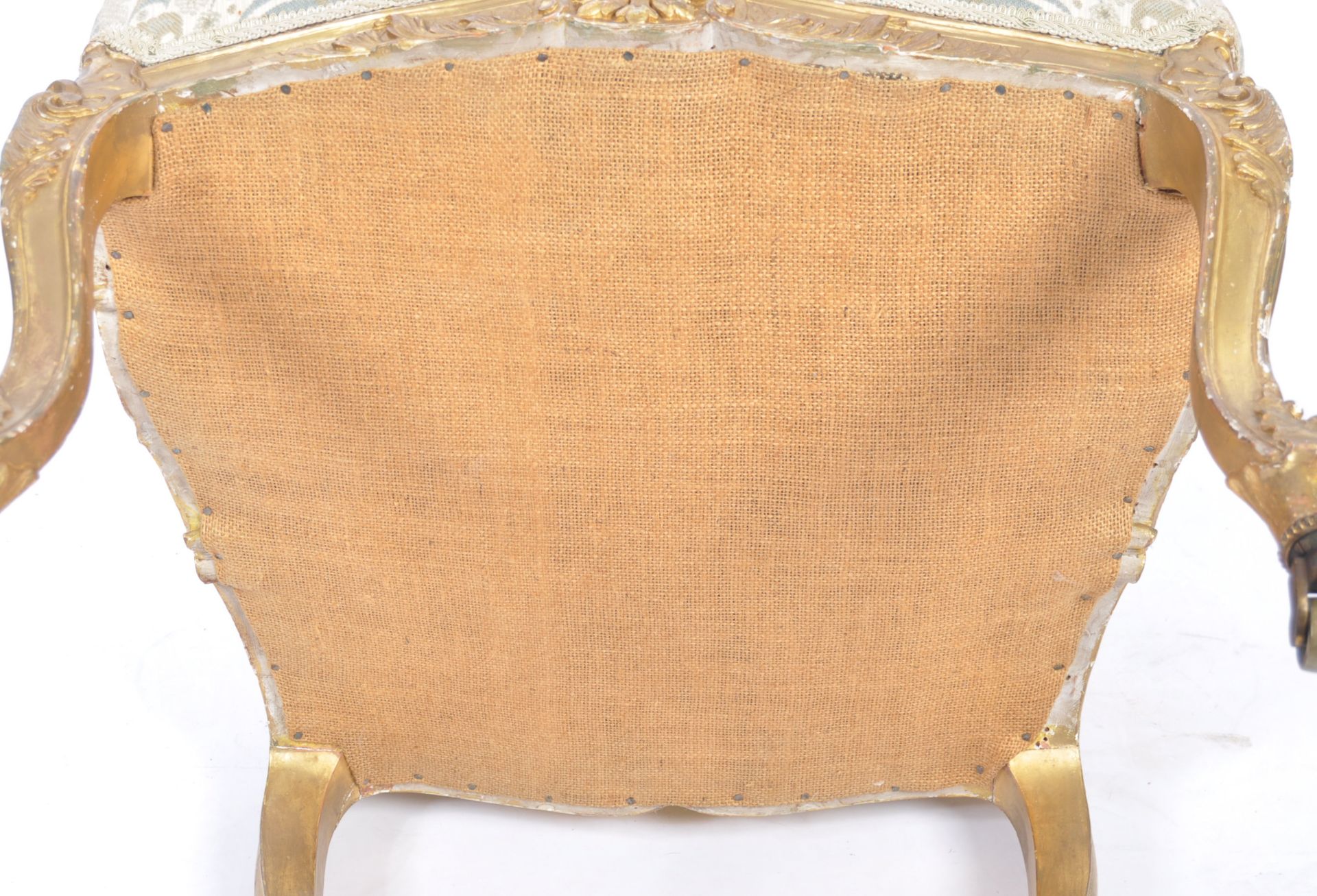 19TH CENTURY FRENCH GILTWOOD FAUTEUIL ARMCHAIR - Bild 9 aus 9