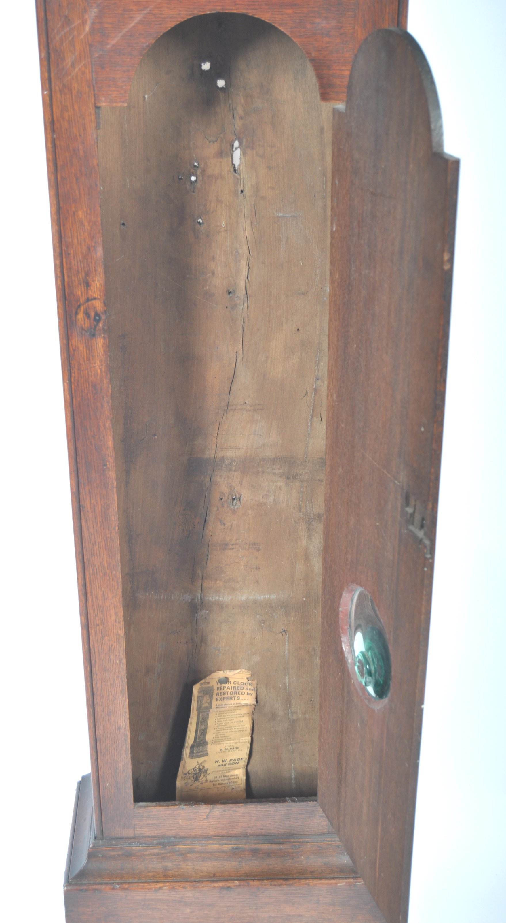 RARE EARLY 18TH CENTURY GEORGE II OAK CASED EIGHT DAY LONGCASE CLOCK - Image 7 of 15