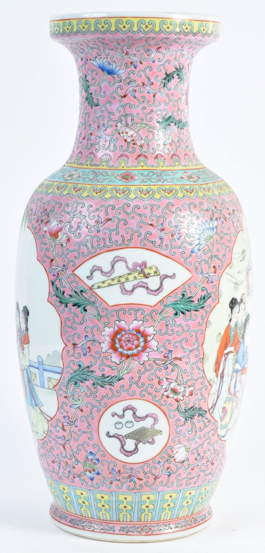 19TH CENTURY CHINESE ANTIQUE PORCELAIN VASE WITH PINK GROUND - Bild 5 aus 7