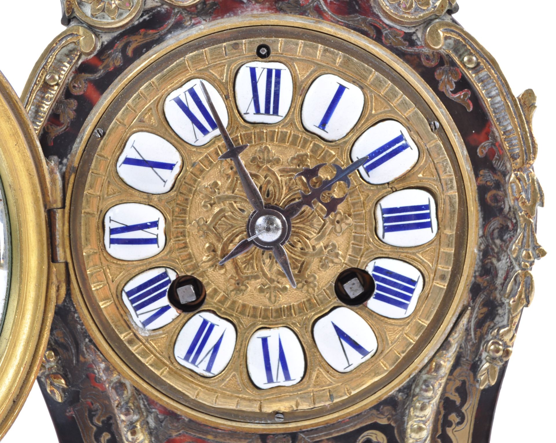 AD MOUGIN OF PARIS FRENCH BOULLEWORK MANTLE CLOCK - Image 3 of 7