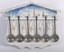 19TH CENTURY DUTCH ANTIQUE HAND CARVED SPOON RACK