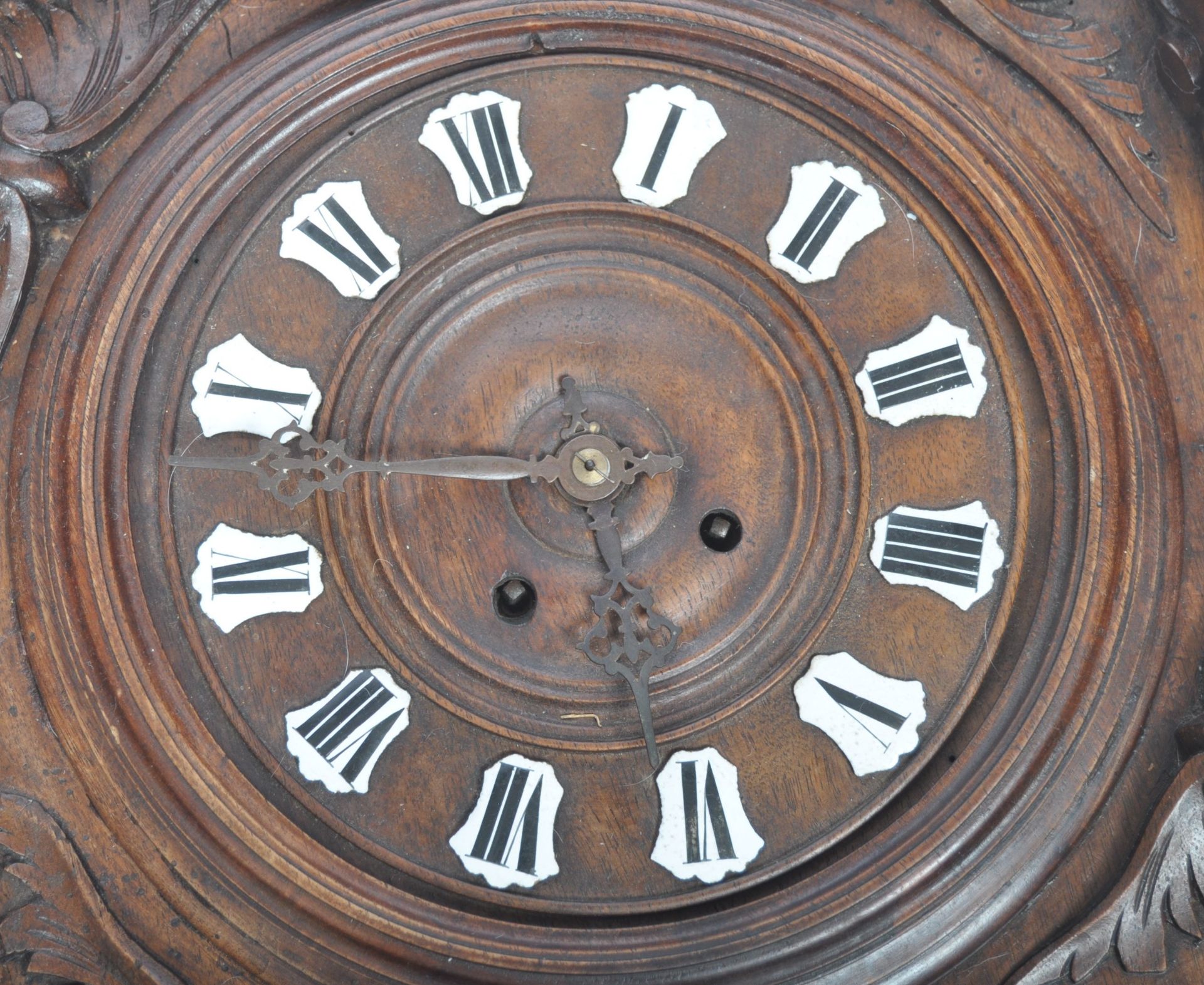 A STUNNING 18TH CENTURY FRENCH MAHOGANY CASED BAROMETER CLOCK - Bild 4 aus 7