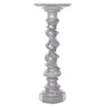 19TH CENTURY VICTORIAN CORNISH SERPENTINE MARBLE COLUMN