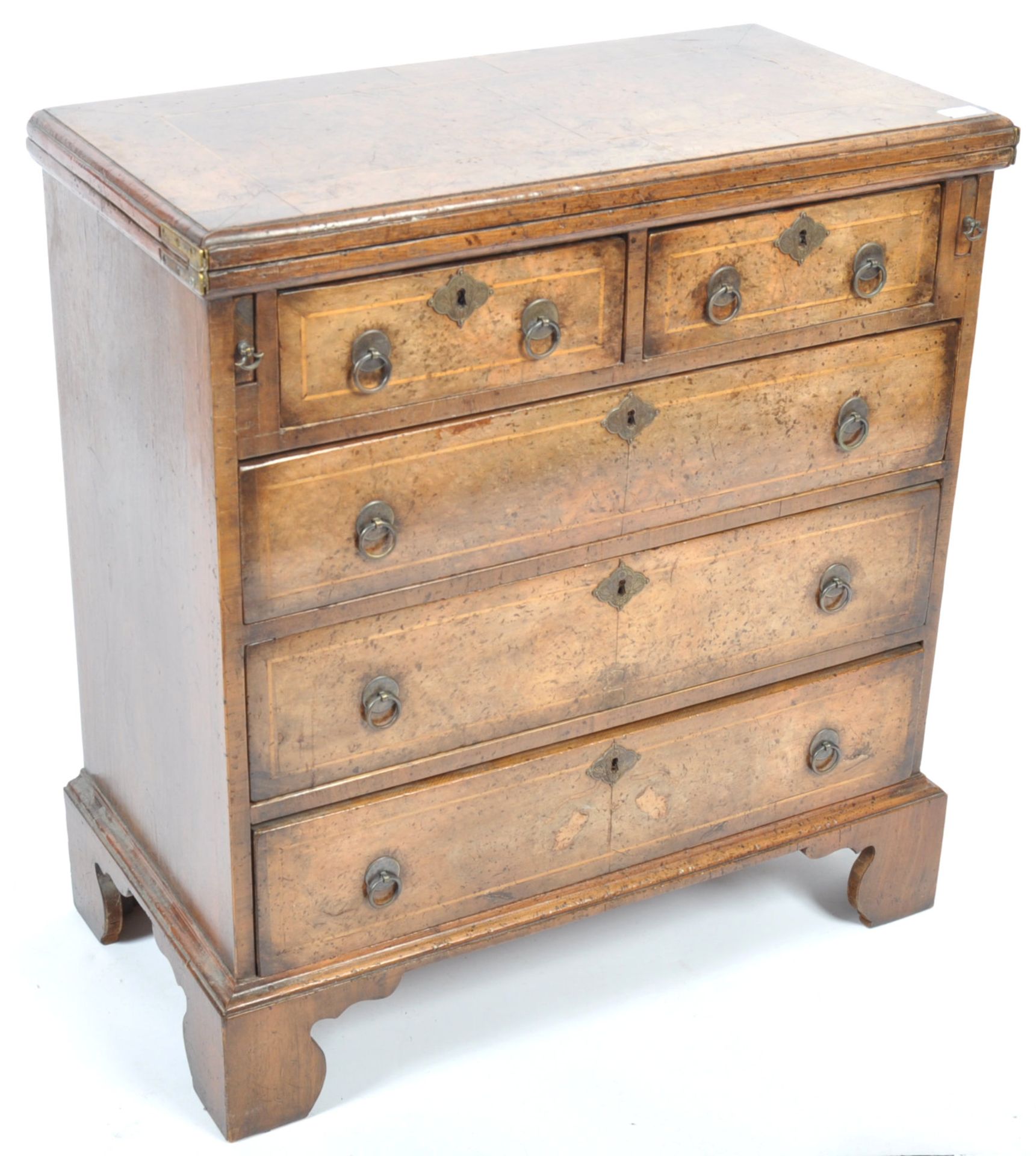 GEORGIAN STYLE WALNUT BACHELORS CHEST WITH FOLDING TOP - Bild 2 aus 9