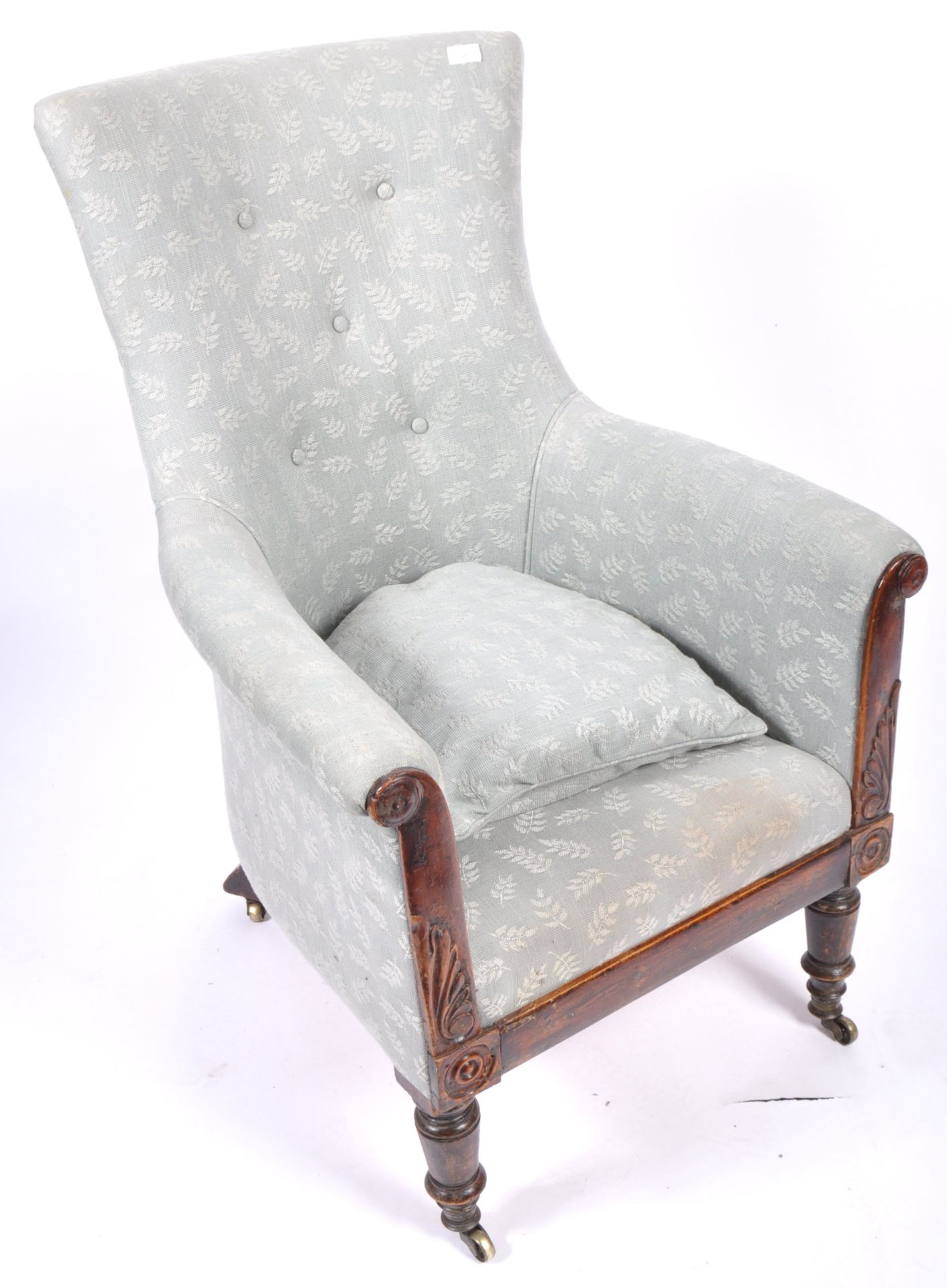 GILLOWS STYLE REGENCY REVIVAL MAHOGANY LIBRARY CHAIR - Bild 2 aus 8