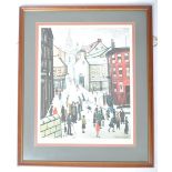 LAURENCE STEPHEN LOWRY SIGNED LITHOGRAPH ENTITLED BERWICK UPON TWEED