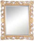 ITALIAN ANTIQUE ROCOCO INFLUENCED GESSO WOOD WALL MIRROR