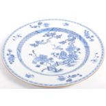 19TH CENTURY CHINESE QING DYNASTY BLUE AND WHITE CHARGER PLATE