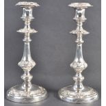 PAIR OF 19TH CENTURY SILVER WARRANTED TABLE CANDLESTICKS