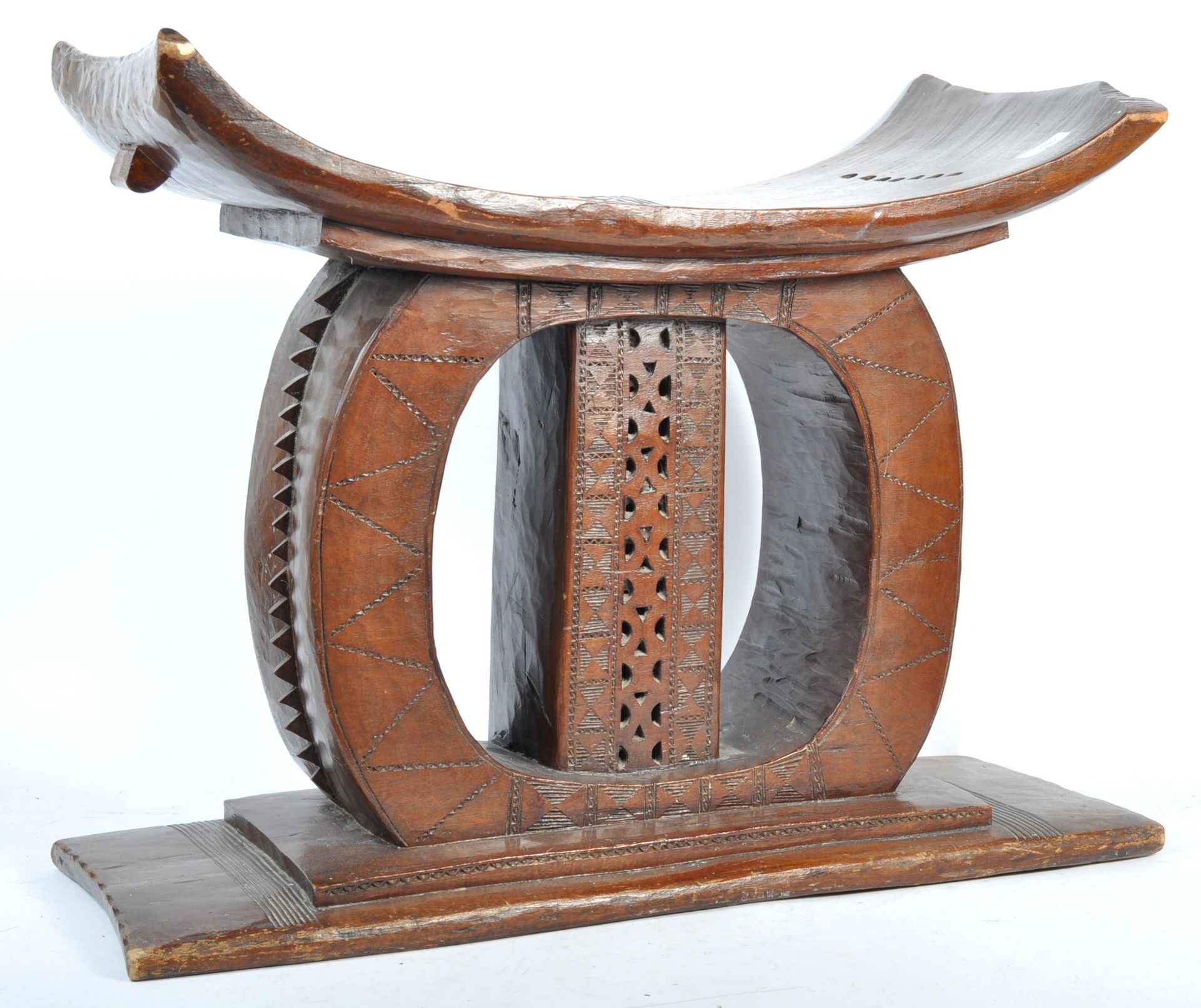 TRIBAL ANTIQUITIES - EARLY 20TH CENTURY ASHANTI TRIBAL STOOL