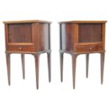 PAIR OF 19TH CENTURY GEORGIAN ANTIQUE TAMBOUR BEDSIDES