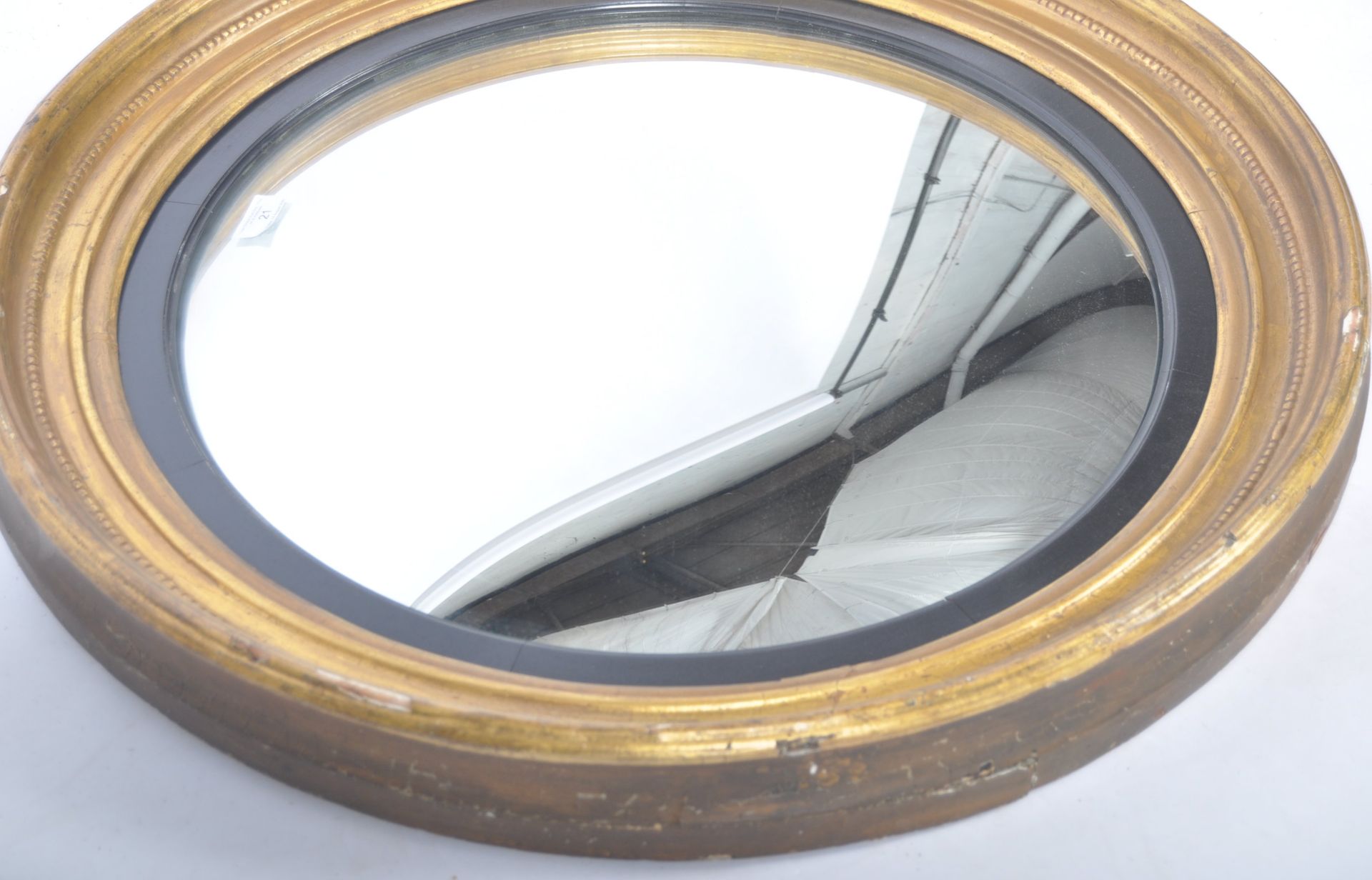 LARGE REGENCY GEORGIAN CONVEX WALL MIRROR - Bild 3 aus 6