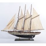 ANTIQUE MODEL MARITIME INTEREST SAILING SHIP BOAT