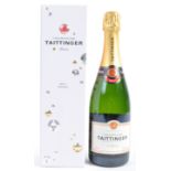 SINGLE BOTTLE OF TAITTINGER CHAMPAGNE IN ORIGINAL BOX