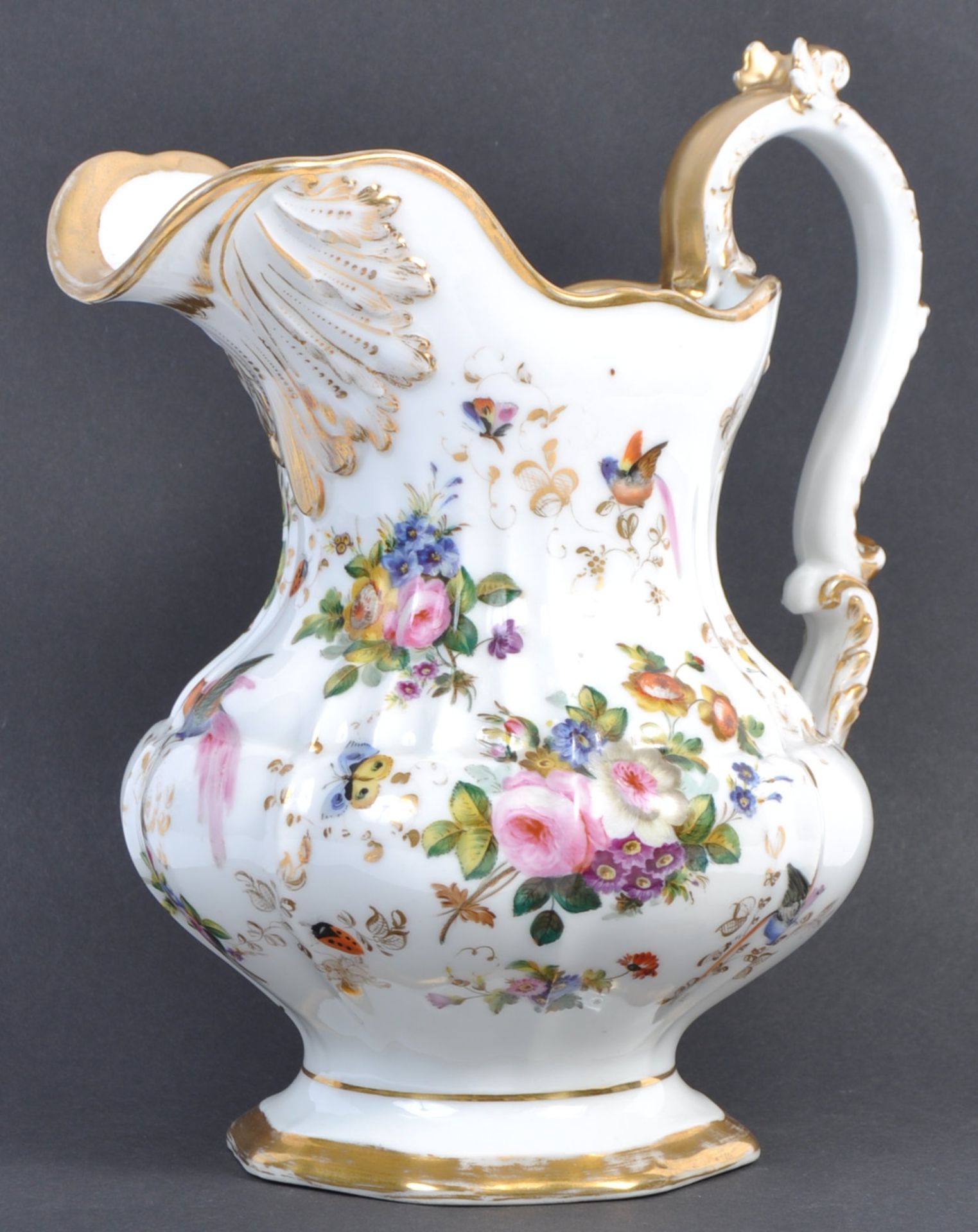 ANTIQUE FRENCH PARIS PORCELAIN HAND PAINTED JUG